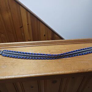 EUC MZ Wallace black and cobalt guitar strap